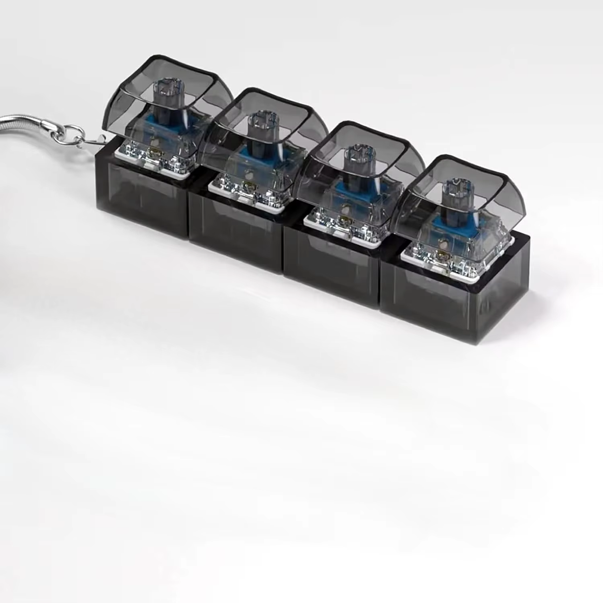 LED Keyboard Key Chain Fidget Toy for Adults Fidget Clicker Decompression Keychains Stress Relief Gadget Interesting Pendant